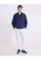 Buzo Half Zipper Corte Alto  Para Hombre Azul Atmos de Atmos