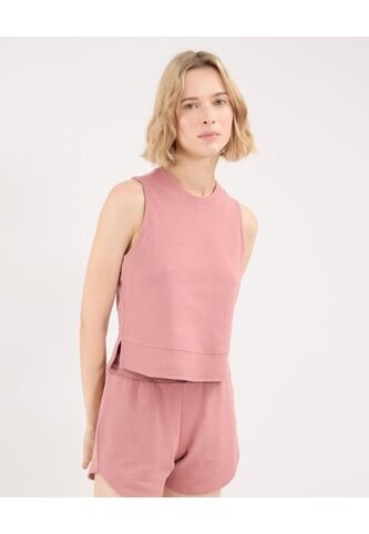 Camiseta Para Mujer Manga Sisa Cuello Redondo Color Rosa Marca Atmos #31090251 Atmos