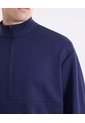 Buzo Half Zipper Corte Alto  Para Hombre Azul Atmos de Atmos