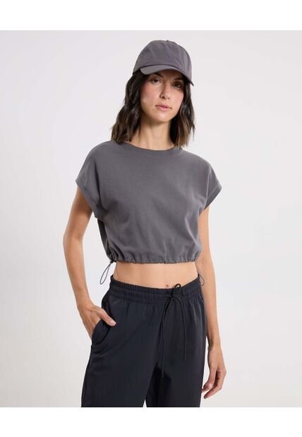 Camiseta Para Mujer Manga Corta Cuello Redondo Color Gris Marca Atmos #31090217