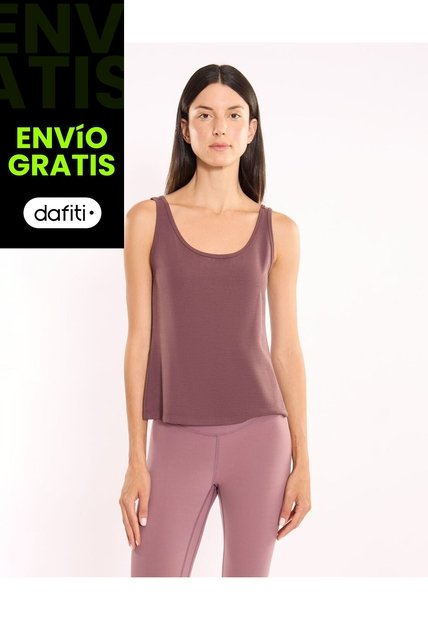 Camiseta Sin Mangas Ligera Plush Para Mujer  Deportiva  Color Morado Marca Atmos