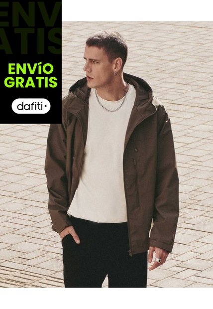 Rompevientos Con Capota Y Bolsillos  Para Hombre Verde Atmos