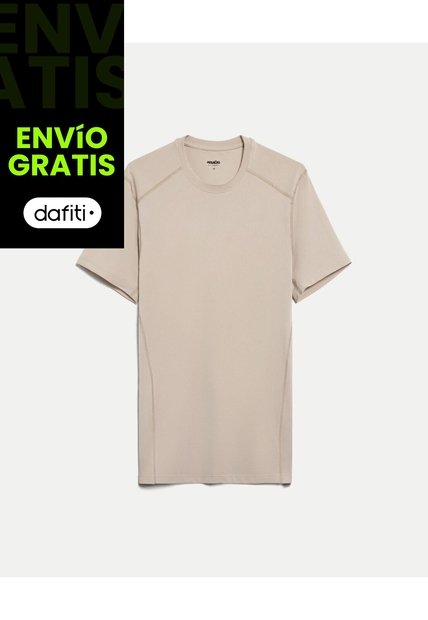 Camiseta Deportiva Manga Corta Regular Fit  Para Hombre Mocca Atmos