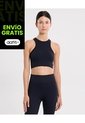Top Seamless Cuello Halter  Para Mujer Negro Atmos de Atmos