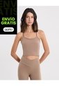 Camiseta Tank Con Top Interno Aerius Skin Para Mujer  Deportiva  Color Marrón Marca Atmos de Atmos
