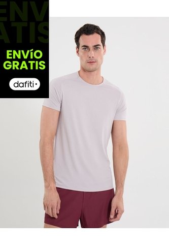Camiseta Manga Corta Básica Training Ashton  Para Hombre Gris Atmos Atmos