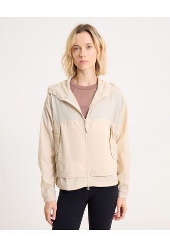 Chaqueta Deportiva Rompevientos  Para Mujer Beige Atmos Atmos