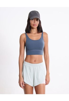 Top Deportivo De Tiras Anchas  Para Mujer Gris Atmos
