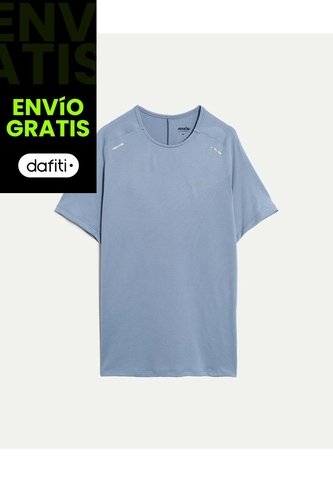 Camiseta Deportiva Texturizada  Para Hombre Azul Atmos Atmos