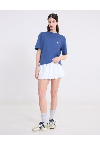 Camiseta Amplia Básica Con Screen Para Mujer  Deportiva  Color Azul Marca Atmos Atmos