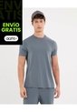 Camiseta Deportiva Manga Corta Regular Fit  Para Hombre Gris Atmos de Atmos