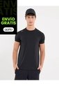 Camiseta Deportiva Texturizada  Para Hombre Negro Atmos de Atmos