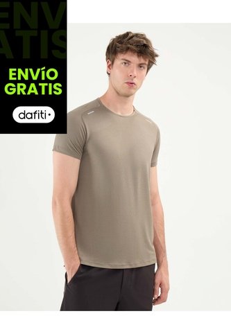 Camiseta Deportiva Texturizada  Para Hombre Verde Atmos Atmos