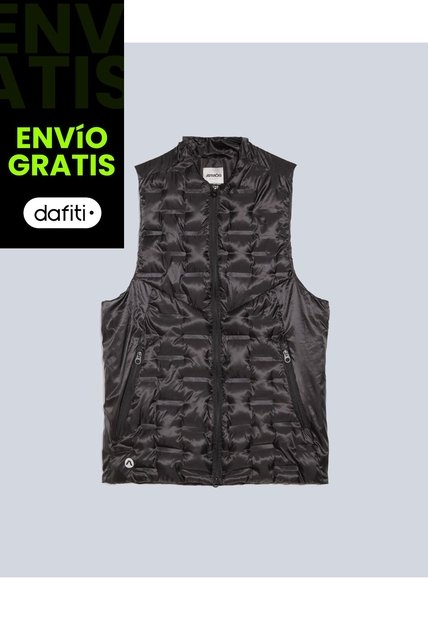 Chaleco Running Acolchado  Para Hombre Negro Atmos
