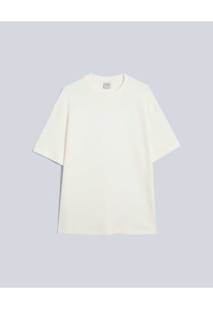 Camiseta Para Hombre Manga Corta Cuello Redondo Color Marfil Marca Atmos #32090183