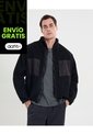 Chaqueta Ovejera  Para Hombre Negro Atmos de Atmos