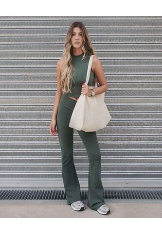 Leggins Para Mujer Largo Color Verde Marca Atmos #31230119 Atmos