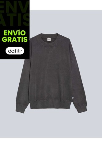 Saco Tejido Cuello Redondo  Para Hombre Negro Atmos Atmos