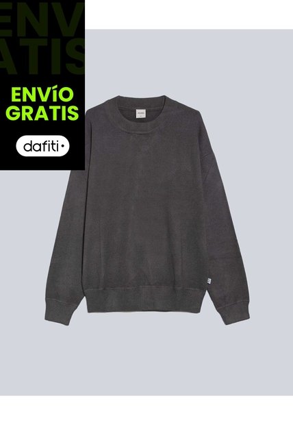 Saco Tejido Cuello Redondo  Para Hombre Negro Atmos