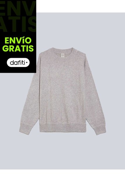Saco Tejido Cuello Redondo  Para Hombre Gris Atmos