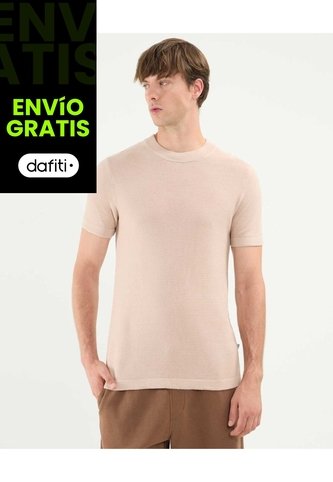 Camiseta Tejida  Para Hombre Rosa Atmos Atmos