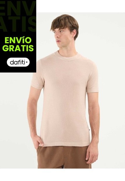 Camiseta Tejida  Para Hombre Rosa Atmos