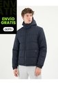 Chaqueta Acolchada Capota Desmontable  Para Hombre Negro Atmos de Atmos