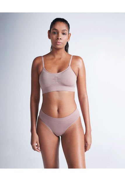 Panty Para Mujer Hipster Color Café  Marca Atmos #31800033