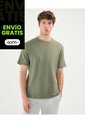 Camiseta Regular Fit Manga Corta  Para Hombre Verde Atmos de Atmos
