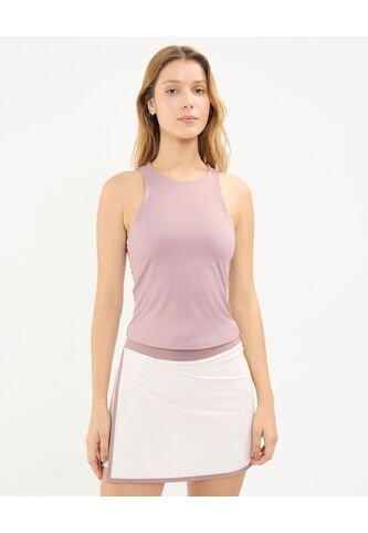 Camiseta Para Mujer Manga Sisa Cuello Redondo Color Lila Marca Atmos #31090212 Atmos