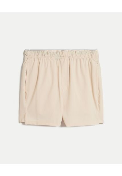 Bermuda Para Hombre Deportiva Medio Color Beige Marca Atmos #32100110