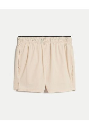 Bermuda Para Hombre Deportiva Medio Color Beige Marca Atmos #32100110