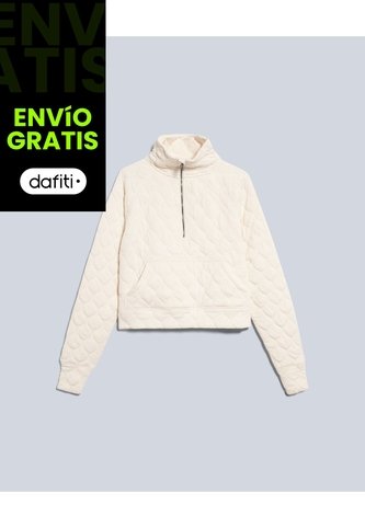 Chaqueta Acolchada Cuello Alto  Para Mujer Marfil Atmos Atmos