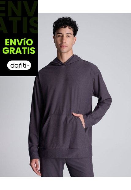 Hoodie Deportivo Básico  Para Hombre Gris Atmos