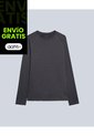 Camiseta Manga Larga  Para Hombre Negro Atmos de Atmos