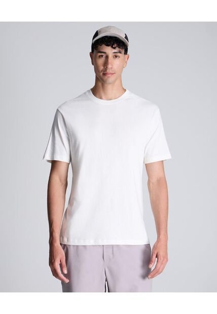 Camiseta Para Hombre Manga Corta Cuello Redondo Color Marfil Marca Atmos #32090178
