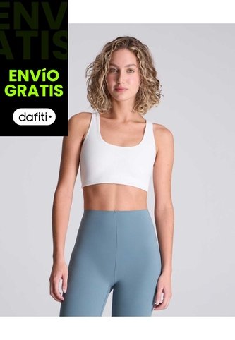 Top Soporte Alto Aerius Skin Para Mujer  Deportiva  Color Blanco Marca Atmos Atmos