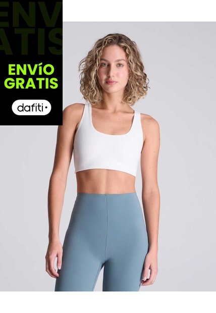 Top Soporte Alto Aerius Skin Para Mujer  Deportiva  Color Blanco Marca Atmos