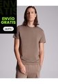 Camiseta Regular Fit Manga Corta  Para Hombre Café Atmos de Atmos
