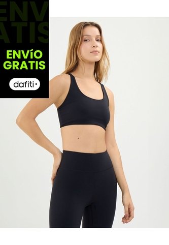 Top Soporte Alto Aerius Skin Para Mujer  Deportiva  Color Negro Marca Atmos Atmos