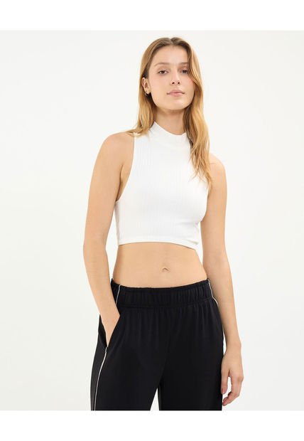 Camiseta Para Mujer Manga Sisa Cuello Redondo Color Marfil Marca Atmos #31090214