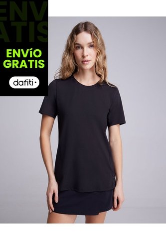 Camiseta Deportiva Manga Corta Para Mujer  Deportiva  Color Negro Marca Atmos Atmos