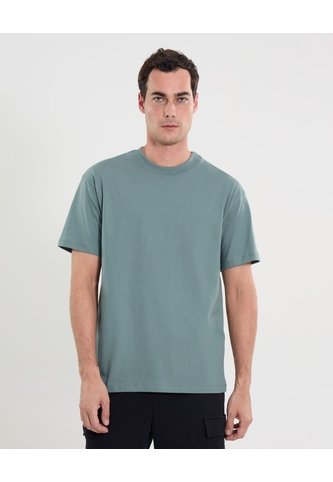 Camiseta Básica Manca Corta Oversize  Para Hombre Verde Atmos Atmos