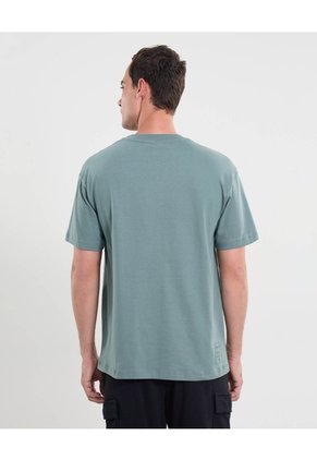 Camiseta Básica Manca Corta Oversize  Para Hombre Verde Atmos