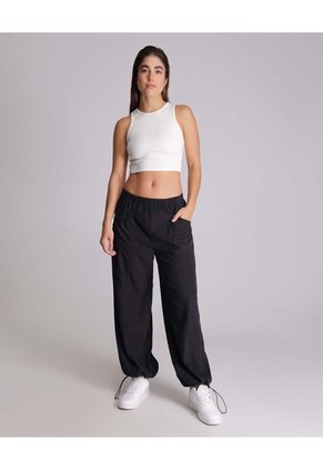 Crop Top Acanalado Para Mujer Marfil Atmos