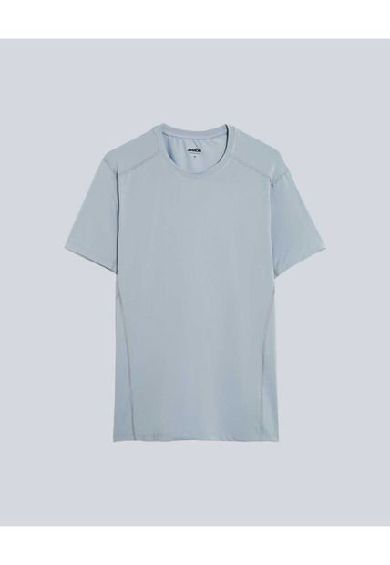 Camiseta Para Hombre Manga Corta Cuello Redondo Color Gris Claro Marca Atmos #32090202