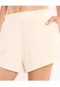 Short Amplio Plush  Para Mujer Crema Atmos de Atmos