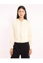 Buzo Hoodie Crop Full Zipper Plush  Para Mujer Blanco Atmos de Atmos