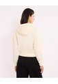 Buzo Hoodie Crop Full Zipper Plush  Para Mujer Blanco Atmos de Atmos