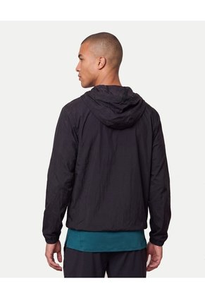 Chaqueta Rompevientos Guardable Para Hombre Negro Atmos
